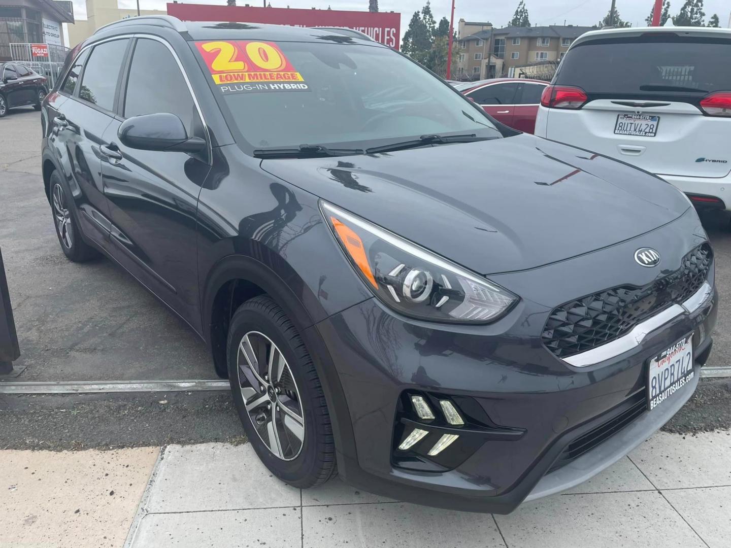 2020 DARK GRAY /BLACK Kia Niro Plug In Hybrid (KNDCM3LD0L5) , located at 744 E Miner Ave, Stockton, CA, 95202, (209) 944-5770, 37.956863, -121.282082 - PLUS TAXES AND FEES - Photo#0